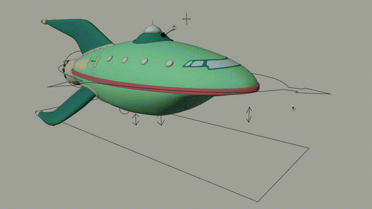 Planet Express Ship rigged model  preview image